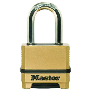 Master Lock Magnum Series M175BLCDLFHC Padlock, 3/8 in Dia Shackle, Boron Carbide Shackle, Zinc Body, 2 in W Body