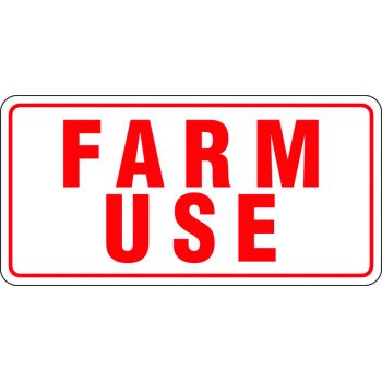 Hy-Ko 20550 Rural/Urban Sign, Farm Use, Red Legend, White Background, Aluminum