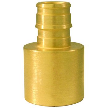 Apollo ExpansionPEX Series EPXFS1234 Pipe Adapter, 1/2 x 3/4 in, Barb x Female Sweat, Brass, 200 psi Pressure