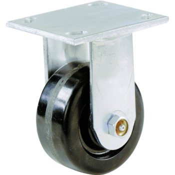 Shepherd Hardware 9775 Rigid Caster, 6 in Dia Wheel, Phenolic Wheel, 840 lb