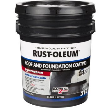 RUST-OLEUM 310 Series 302245 Roof and Foundation Coating, 5 gal Pail, Liquid