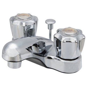 Boston Harbor PF4201RC Lavatory Faucet, 1.5 gpm, 2-Faucet Handle, ABS, Chrome Plated, Round Handle