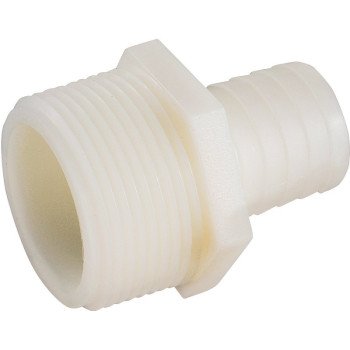 Anderson Metals 53701-0612 Adapter, 3/8 in, Barb, 3/4 in, MIP, 150 psi Pressure, Nylon