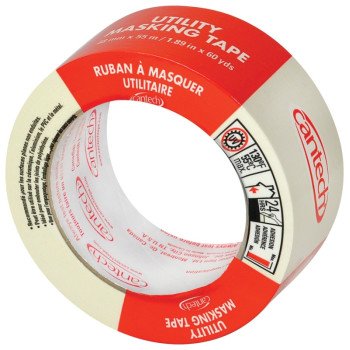 Cantech 302 Series 302-48 Masking Tape, 55 m L, 48 mm W, Natural