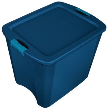 Sterilite 14487404 Carry Tote, Plastic, True Blue, 23-5/8 in L, 18-5/8 in W, 20-1/8 in H