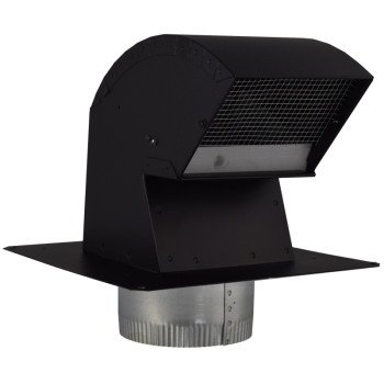 VT0568-A CAP VENT ROOF BLK 6IN