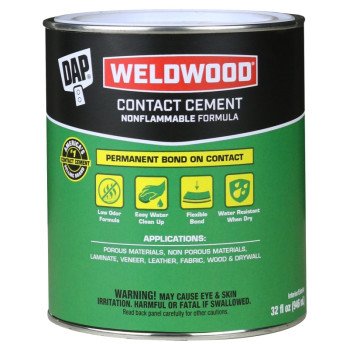 DAP 25332 Contact Cement, Liquid, Slight, White, 1 qt, Can