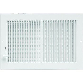 Imperial RG0289 Multi-Shutter Register, 5-1/4 in L, 11-1/4 in W, Steel, White