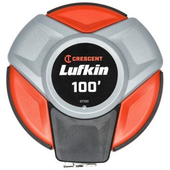 Crescent Lufkin COLORmaxx Series ST100 Tape Measure, 100 ft L Blade, 3/8 in W Blade, Steel Blade, Plastic Case