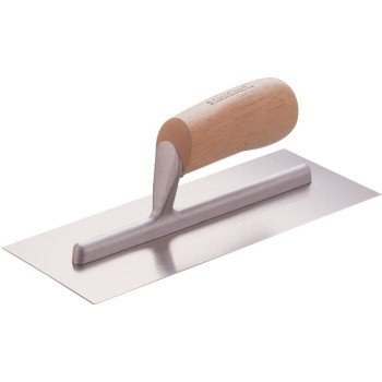 Vulcan 16216 Cement Trowel, 16 in L Blade, 4 in W Blade, Right Angle End, Ergonomic Handle, Wood Handle