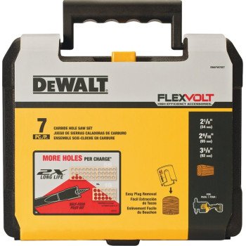 DWAFV07SET HOLE SAW WOOD 7PC  