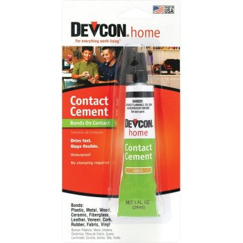 Devcon 18045 Contact Cement, Liquid, Hydrocarbon, Amber, 1 oz, Tube