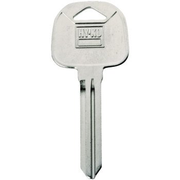 Hy-Ko 11010HY15 Automotive Key Blank, Brass, Nickel, For: Hyundai Vehicle Locks