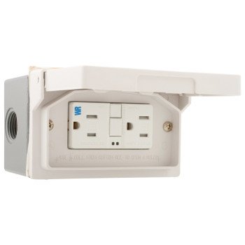 Eaton Wiring Devices S646TWRS-W GFCI Weather Box, 125 V, 15 A, White