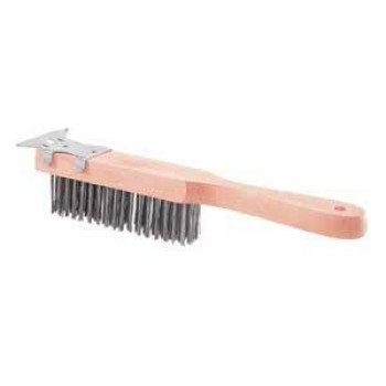 Hyde Richard Series 03250 Wire Brush, 1 in L Trim, Carbon Steel Bristle