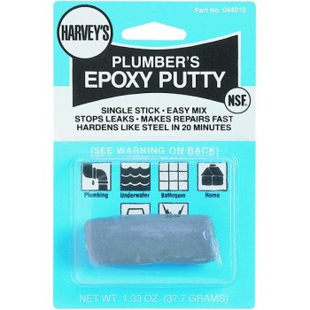 Harvey 44010 Epoxy Putty, Solid, Beige/Gray, 1.33 oz Stick