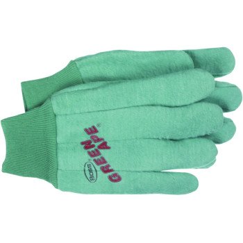 Boss Green Ape 313 Chore Gloves, L, Straight Thumb, Knit Wrist Cuff, Cotton, Green