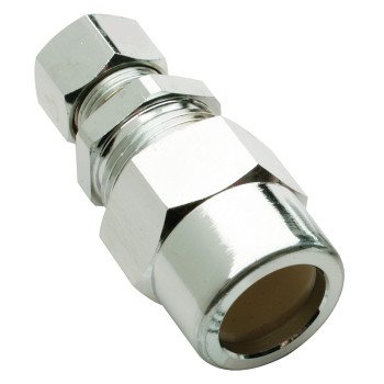 Plumb Pak PP32-10BRLF Transition Pipe Union, 1/2 x 3/8 in, Compression