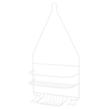 Simple Spaces SS-SC-25-PE-3L Shower Caddy, 2-Shelf, Steel, 10 in OAW, 19 in OAH, 4-1/4 in OAD, 10 lb