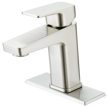 Boston Harbor FS6A0215NP Lavatory Faucet, 1.2 gpm, 1-Faucet Handle, 1, 3-Faucet Hole, Metal/Plastic, Brushed Nickel