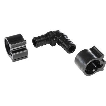 Flair-It PEXLOCK 30800 Pipe Elbow, 1/2 in, 90 deg Angle, Black, 100 psi Pressure