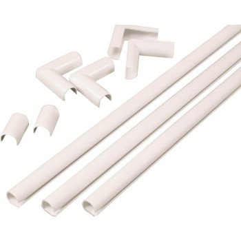 Wiremold C110 Cord Channel Kit, PVC, White