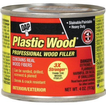 DAP Plastic Wood 21412 Wood Filler, Paste, Strong Solvent, White, 4 oz