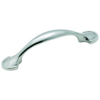Amerock Allison 173CH Cabinet Pull, 4-5/8 in L Handle, 1 in Projection, Zinc, Polished Chrome