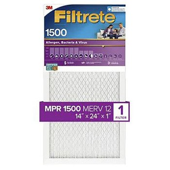 Filtrete UP23-4 Air Filter, 14 in L, 24 in W, 12 MERV, 1500 MPR