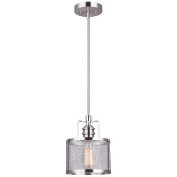 Canarm BECKETT Series IPL626A01BN Pendant Light, 120 V, 1-Lamp, Metal Fixture, Brushed Nickel Fixture