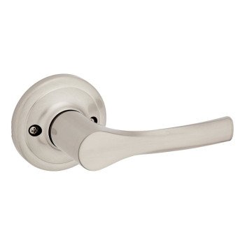 Weiser Elements Henley 9GLC120-111 Dummy Door Handle, Lever Handle, Transitional Design, Satin Nickel