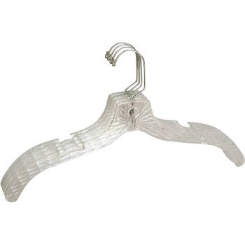 Merrick C73410-D12 Dress Hanger, Plastic, Clear