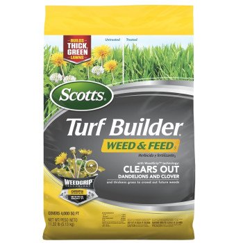 Scotts Turf Builder 25021A Weed and Feed Fertilizer, Granular, 26-0-2 N-P-K Ratio