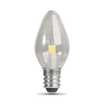 Feit Electric BP7C7/827/LED/4 Night Light LED Bulb, 0.6 W, E12 Candelabra Lamp Base, C7 Lamp, Soft White Light