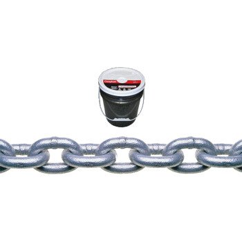 Campbell 014-0333 Proof Coil Chain, 3/16 in, 250 ft L, 30 Grade, Steel, Galvanized