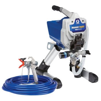 Graco 17G177 Electric TrueAirless Sprayer with Stand, 0.75 hp, 150 ft L Hose, 0.017 in Tip, 1/4 in Dia Hose, 0.34 gpm