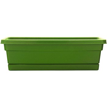 Southern Patio WB2412OG Window Box Planter, 7.22 in H, 8 in W, 23-3/4 in D, Dynamic Design, Polyresin, Olive Green