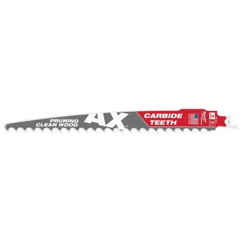 Milwaukee AX 48-00-5232 Reciprocating Saw Blade, 9 in L, 3 TPI, Carbide Cutting Edge