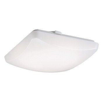 Metalux FM11WSCCR Square Flush Mount Ceiling Light, 120 V, 13.9 W, LED Lamp, 1100 Lumens Lumens, 4000 K Color Temp