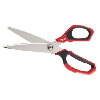 Milwaukee 48-22-4046 Jobsite Scissors, 9.3 in OAL, Metal Blade, Loop Handle, Gray/Red Handle