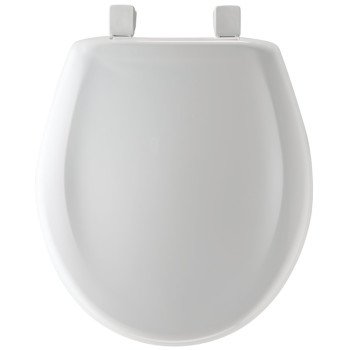 Mayfair 87SLOW-000 Toilet Seat, Round, Plastic, White