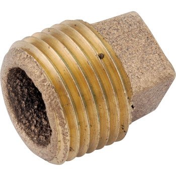 Anderson Metals 738109-24 Pipe Plug, 1-1/2 in, IPT, Cored Square Head, Brass