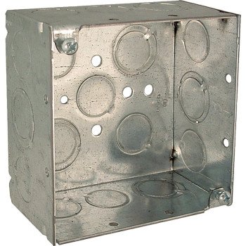 Raco 4SDB-50/75 Switch Box, 2-Gang, 16-Knockout, 1/2, 3/4 in Knockout, Steel, Gray, Galvanized, FM Bracket