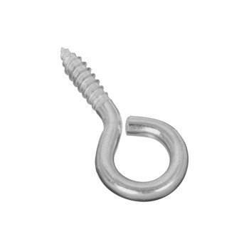 National Hardware N185-991 Screw Eye, #2, 1.12 in L Thread, 2.62 in OAL, 115 lb Working Load, Steel, Zinc