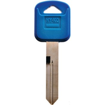 Hy-Ko 13005H75PB Key Blank, Brass/Plastic, Nickel, For: Ford Vehicle Locks