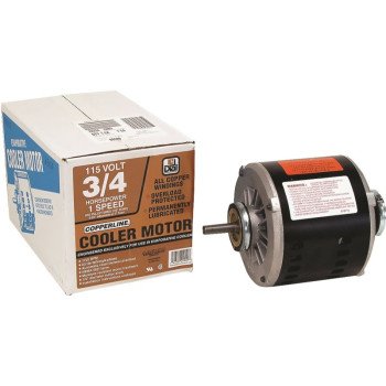 Dial 2205 Evaporative Cooler Motor, 0.75 hp, 115 V, 1/2 in Dia Shaft, 1725 rpm Speed, Ball Bearing