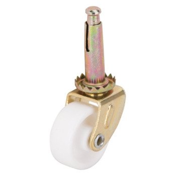 ProSource JC-B08-PS Swivel Caster, 1-1/4 in Dia Wheel, 1-1/4 in W Wheel, White, 40 lb, Steel Housing Material