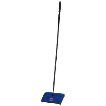 Bissell 2402C Manual Floor/Carpet Sweeper, 9 in W Cleaning Path, Blue