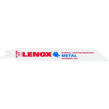 Lenox 20567S618R Reciprocating Saw Blade, Applicable Materials: Non-Ferrous Metal, Stainless Steel, Structural Steel