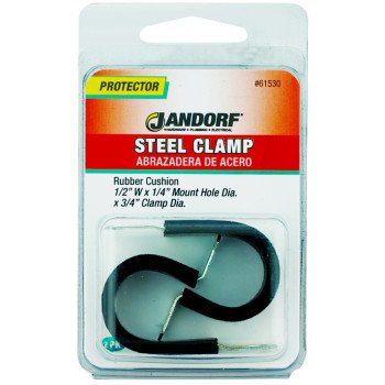 Jandorf 61530 Cushion Clamp, Rubber/Steel, Black